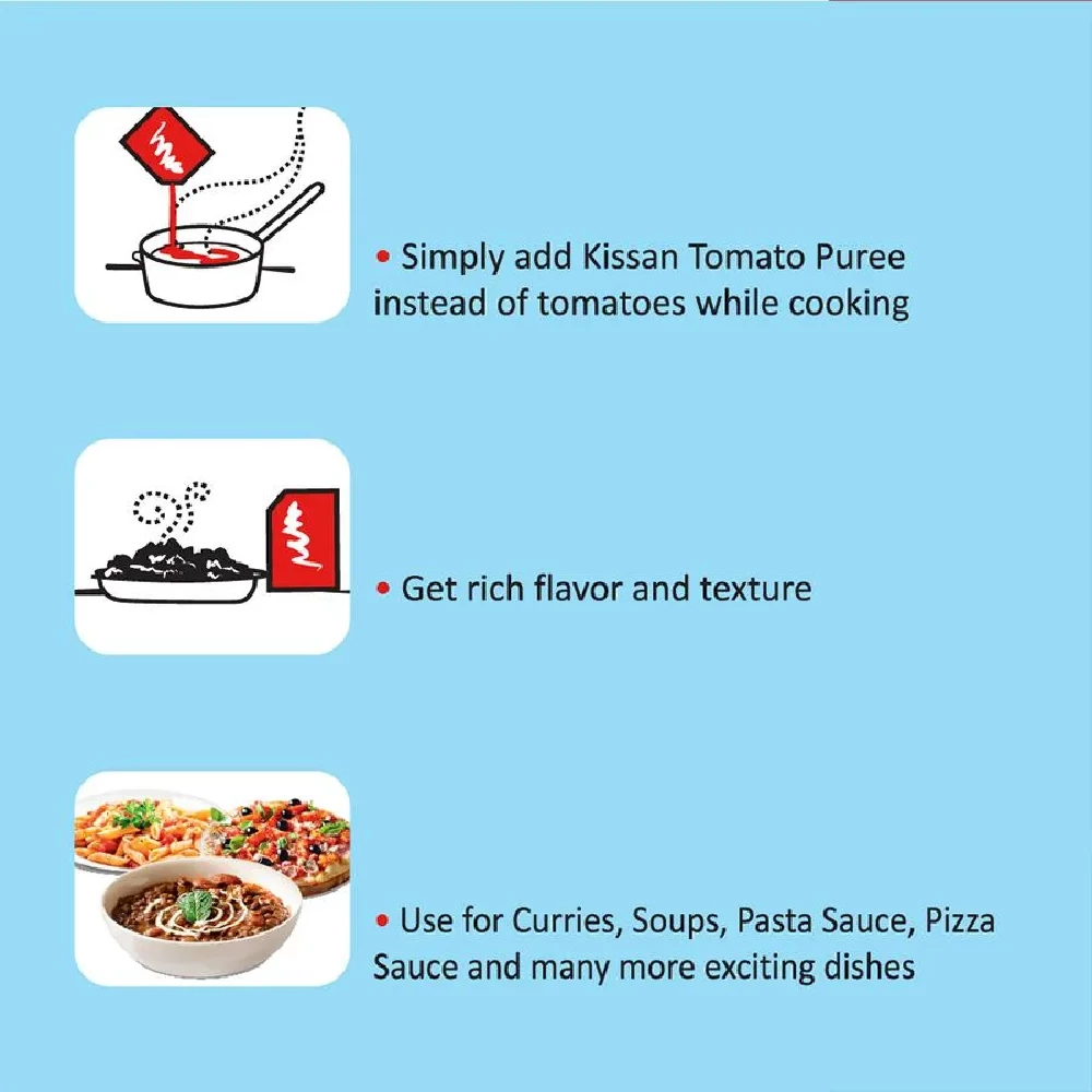 Kissan Tomato Puree, 200 g Carton-6.webp